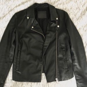 Black leather jacket